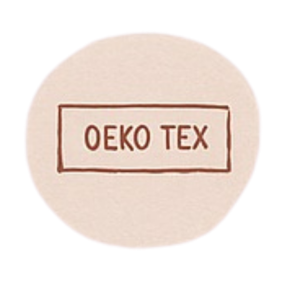 Illustration avec le mot "oeko tex", qui est un label de qualité pour les tissus