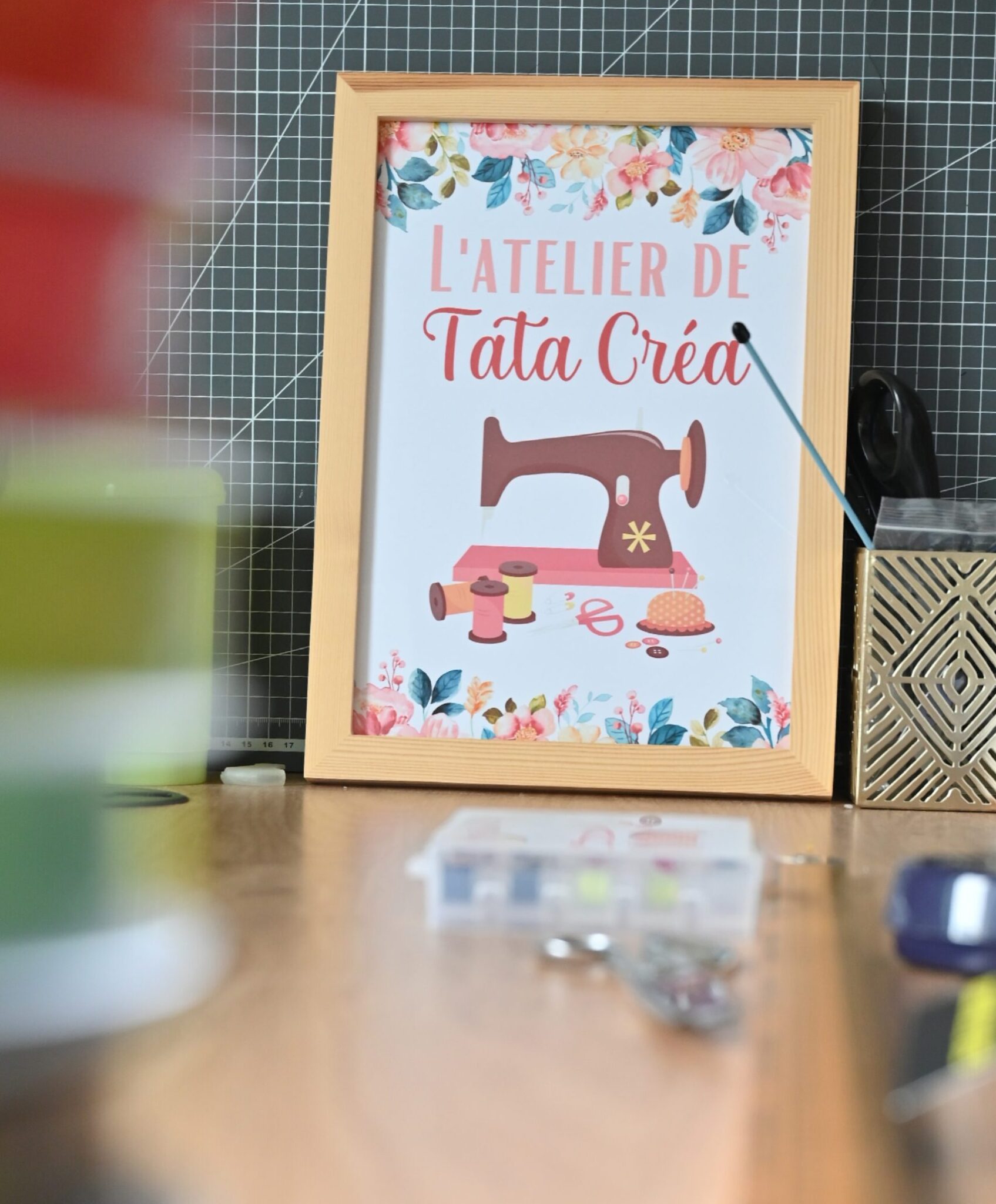 Décoration dans l'atelier de Tata créa