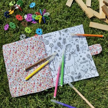 Vue intérieure du cahier de coloriage personnalisé d'Albane" – modèle Tata Créa